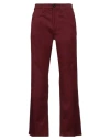 Department 5 Man Pants Burgundy Size 33 Cotton, Elastane In Red