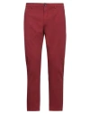 Department Five Department 5 Man Pants Burgundy Size 30 Cotton, Elastane In Red