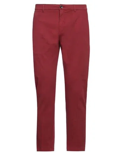 Department Five Department 5 Man Pants Burgundy Size 30 Cotton, Elastane In Red