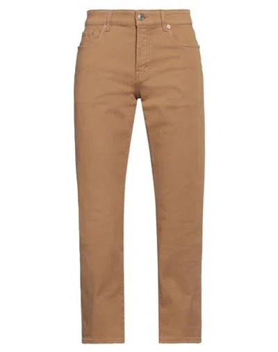 Department Five Department 5 Man Pants Camel Size 33 Cotton, Elastane In Beige