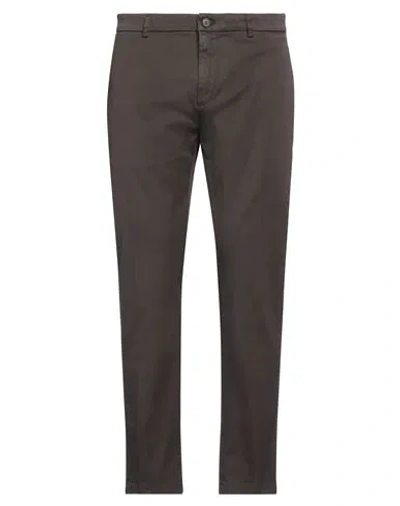 Department Five Department 5 Man Pants Chocolate Brown Size 35 Cotton, Rubber In Brown