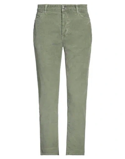 Department 5 Man Pants Green Size 33 Cotton, Elastane