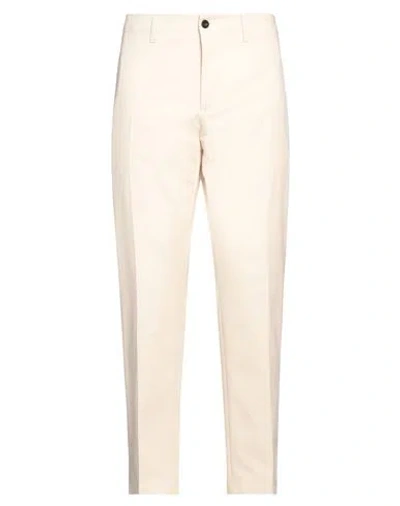Department 5 Man Pants Ivory Size 35 Cotton In White