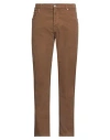 Department Five Department 5 Man Pants Khaki Size 35 Cotton, Elastane In Beige