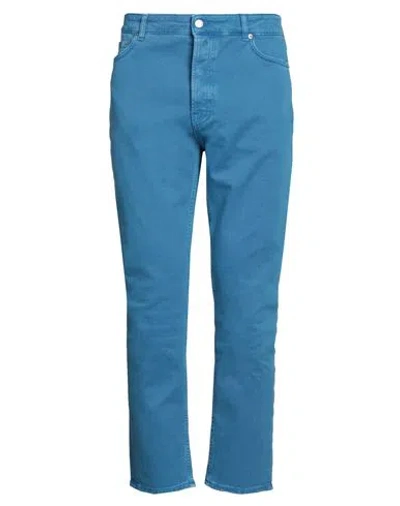 Department Five Department 5 Man Pants Light Blue Size 36 Cotton, Elastane In Blue