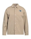 Department Five Department 5 Man Shirt Khaki Size 19 Cotton In Beige
