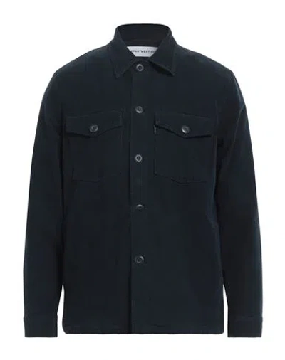 Department 5 Man Shirt Midnight Blue Size S Cotton, Elastane