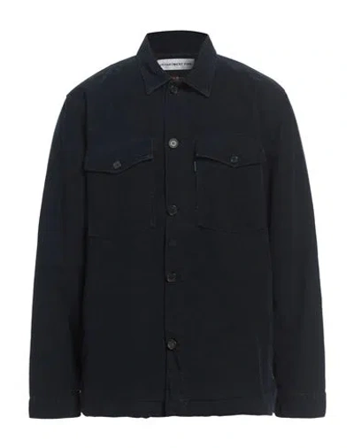 Department Five Department 5 Man Shirt Midnight Blue Size Xl Cotton, Elastane