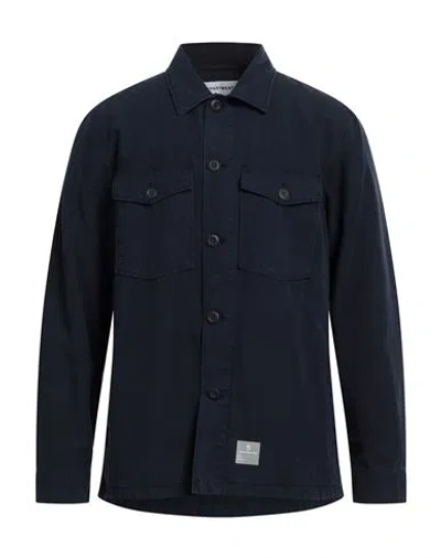 Department 5 Man Shirt Navy Blue Size M Cotton