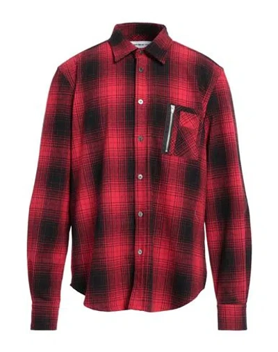 Department Five Department 5 Man Shirt Red Size 16 Wool, Polyester