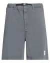 DEPARTMENT 5 DEPARTMENT 5 MAN SHORTS & BERMUDA SHORTS GREY SIZE XS COTTON, ELASTANE