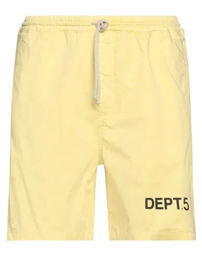 Department Five Department 5 Man Shorts & Bermuda Shorts Pastel Yellow Size L Cotton, Elastane
