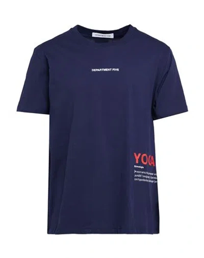 DEPARTMENT FIVE DEPARTMENT 5 MAN T-SHIRT MIDNIGHT BLUE SIZE L COTTON