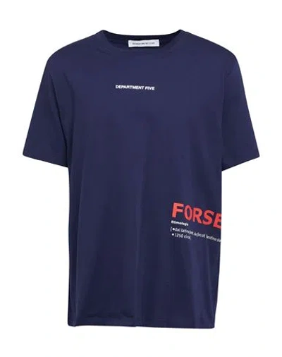 DEPARTMENT FIVE DEPARTMENT 5 MAN T-SHIRT MIDNIGHT BLUE SIZE L COTTON