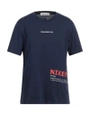 Department 5 Man T-shirt Navy Blue Size L Cotton
