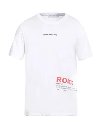 Department Five Department 5 Man T-shirt White Size M Cotton In White