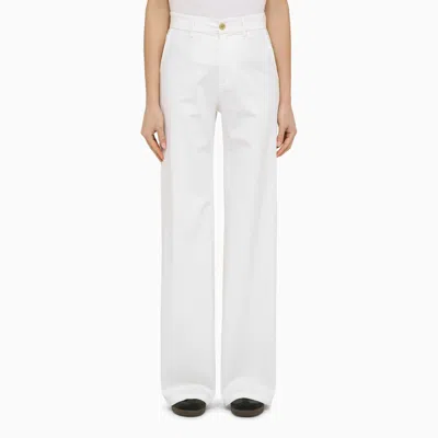 DEPARTMENT 5 DEPARTMENT 5 MISA WHITE COTTON WIDE TROUSERS