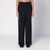 Department Five Department 5 Navy Blue Wool-blend Trousers In Black