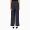 Department Five Navy Viscose Trousers In Blue
