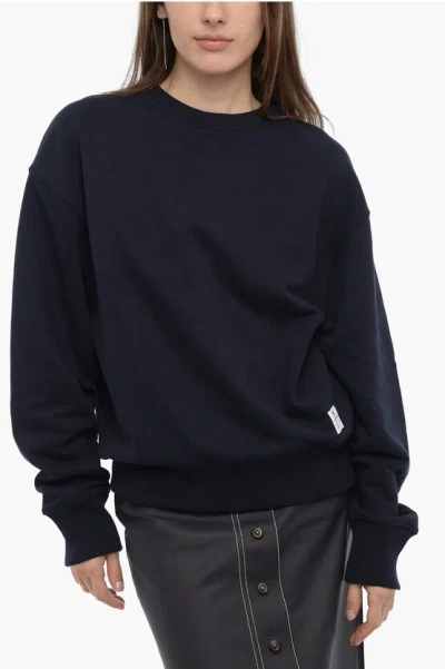 Department 5 Oversized Cotton Westin Crew-neck Sweatshirt In Blue