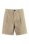 Department Five Logo-patch Bermuda Shorts In Beige