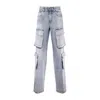 Department Five Department 5 Ducent Wide-leg Cargo Jeans In Blue