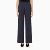Department Five Navy Viscose Trousers In Blue