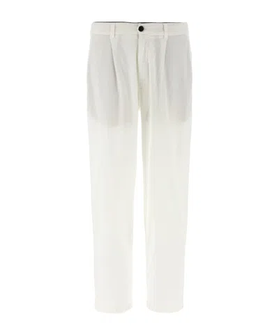 Department Five Pleated Pants In White