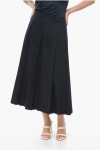 Department Five Pleated Stretch Cotton Henrique Midi Skirt
