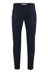 Department Five Department 5 Navy Cotton Chino Trousers In Black