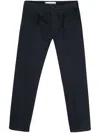 Department Five Stretch Cotton Pants With Belt Loops In Blue