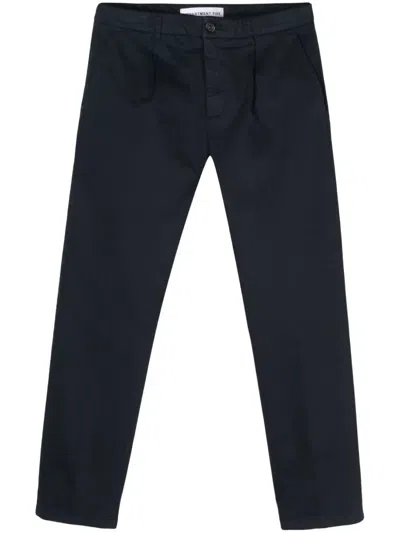 Department Five Kids' Stretch Cotton Pants With Belt Loops In Blue
