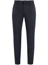 Department Five Casual Pants With Belt Loops In Black