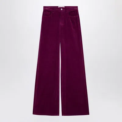 DEPARTMENT FIVE DEPARTMENT 5 PURPLE CORDUROY PALAZZO TROUSERS