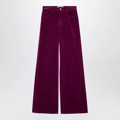 DEPARTMENT FIVE DEPARTMENT 5 PURPLE CORDUROY PALAZZO TROUSERS