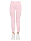 Department Five Department 5 Regular Fit Cropped Trousers In Pink