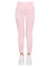 Department Five Department 5 Regular Fit Cropped Trousers In Pink