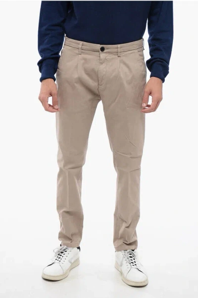 Department Five Regular Waist Twill Chinos Pants In Neutral