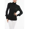 Department Five Ribbed Merinos Wool Sandy Turtleneck Sweater In Black