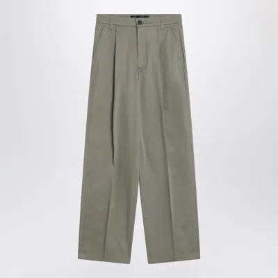 DEPARTMENT FIVE DEPARTMENT 5 SAGE GREEN COTTON TROUSERS