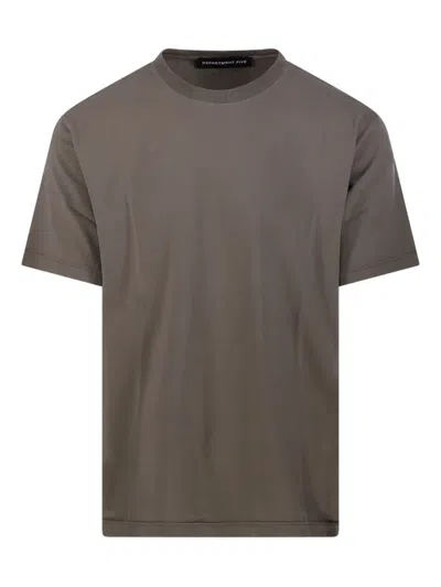 Department Five Short-sleeve Cotton T-shirt In Brown