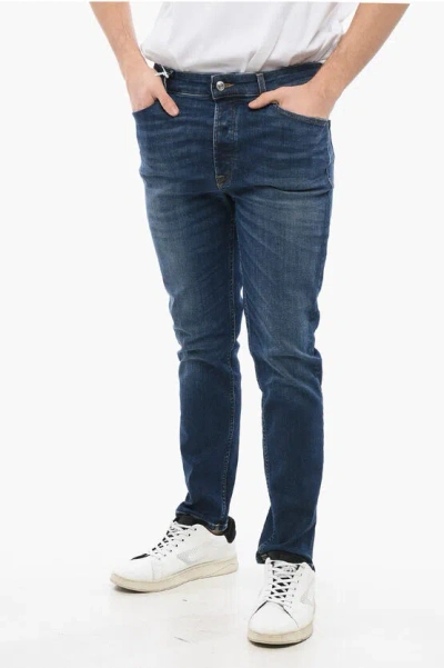 Department Five Slim Fit Drake Jeans With Logo Button 15cm In Blue