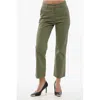 Department Five Solid Color Stretch Cotton Jet Pants In Green
