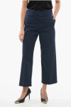 Department 5 Solid Color Stretch Cotton Pants With Belt Loops