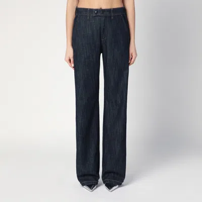 DEPARTMENT FIVE STRAIGHT-LEG MOUNING DARK BLUE JEANS