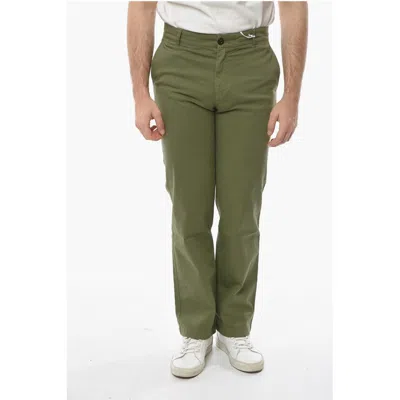 Department Five Stretch Cotton Chino Pants In Green