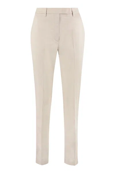 Department 5 Stretch Cotton Trousers In Beige