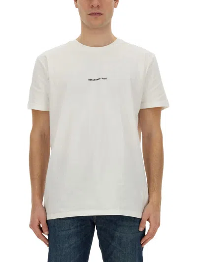 Department 5 T-shirt With Logo In White