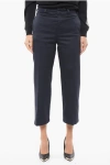 Department Five Twill Cotton Cropped Fit Pants With Belt Loops