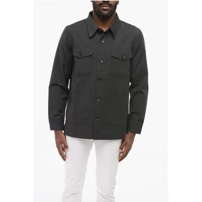 DEPARTMENT 5 VIRGIN WOOL AND COTTON OVERSHIRT WITH DOUBLE BREAST MEN'S POCKET